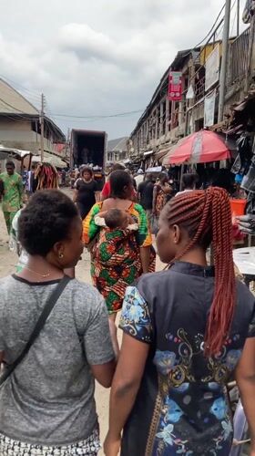 Bustling marketplace activity captured in Umuode, Nigeria