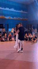 Dance couple performs for audience at Pattaya hotel