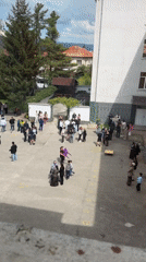 Formal gathering observed in Velingrad school courtyard