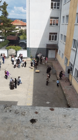 Formal gathering observed in Velingrad school courtyard