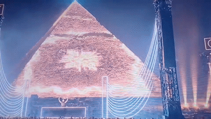 Concert features pyramid light show in Novi Iskar, Bulgaria