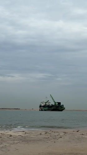 Coastal construction and land reclamation activity on the Lagos waterfront