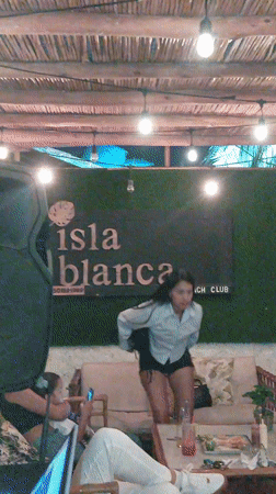 Evening bar scene captured in Porlamar, Venezuela