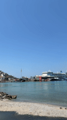 Cruise ship, harbor views, and street scenes in Kuşadası