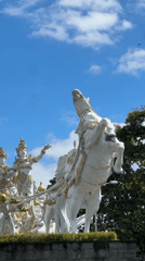 Chariot statue with horses observed in Mengwi, Indonesia