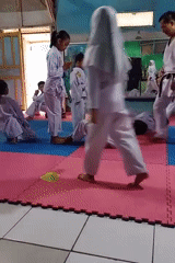 Karate class in session at a Karawang dojo