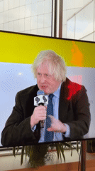 Boris Johnson speaks at official gathering in Kyiv
