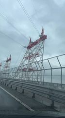 Driver records bridge crossing in Novocheboksarsk, Russia