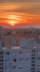 Dramatic orange sunset captivates Bratislava observers across city