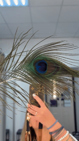 Beauty salon worker takes morning selfies in Perm studio