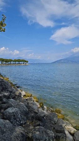 Lake Garda views and a yellow Ferrari in Sirmione