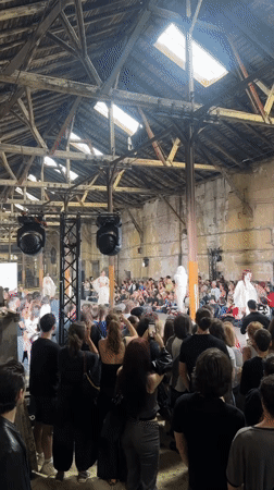 Avant-garde Fashion Show Held in Industrial Warehouse in Sofia