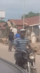 Street scenes with pedestrians and vehicles in commercial area
