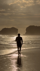 Morning beach scenes captured in Selemadeg, Indonesia