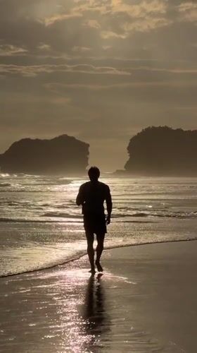 Morning beach scenes captured in Selemadeg, Indonesia