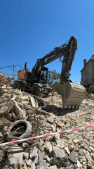 Building demolished in Shumen, Bulgaria as witness documents cleanup