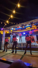 Late-night outdoor party and stage performances in Jos, Nigeria
