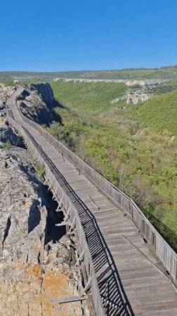 Tourist captures historic fortress views in Provadia, Bulgaria