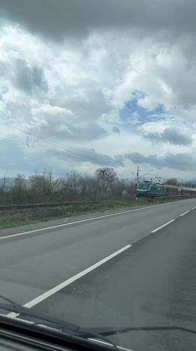 Graffiti-covered train observed near Pevtsite, Bulgaria