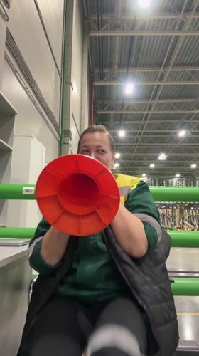 Russian warehouse workers documented during morning shift operations