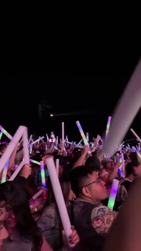 Paris Hilton DJs at outdoor music festival in Mexico City