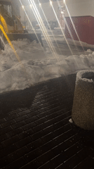 Nighttime snow removal operations continue in Lupanovo, Russia