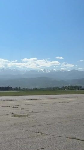 FlyArystan aircraft on the tarmac at Almaty International Airport