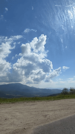 Morning drive through Bulgarian countryside captured on video