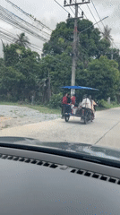 Multi-passenger modified motorcycle spotted in rural Thailand