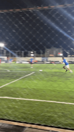 Nighttime soccer match draws spectators in Tlaxcalancingo