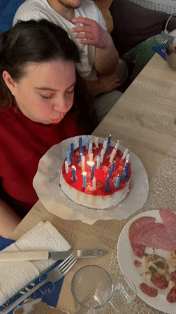 Birthday celebration with decorated cake and appetizers in Saarbrücken