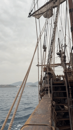 Sailing vessel recorded navigating waters off Bodrum coast