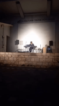 Live keyboard performance at Novi Pazar's Cultural Center
