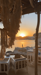 Red Sea sunset from Sharm El Sheikh beachfront cafes
