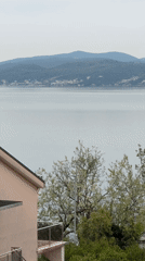 Scenic water view captured from elevated position in Montenegro