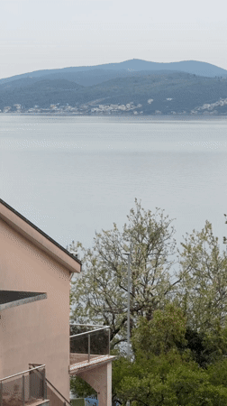 Scenic water view captured from elevated position in Montenegro