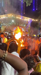 Religious fire ceremony draws crowds in Vellore, India