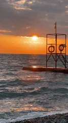 Sunset beach scenes captured by witnesses in Sochi, Russia