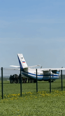 Small aircraft spotted on grass fields in Bogorodsk