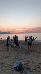Sunset activity along Nha Trang's beachfront