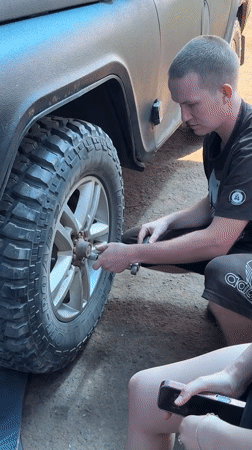 Family spends morning with vehicle repairs and dirt biking