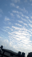 Rippled mackerel sky over Owerri, Nigeria
