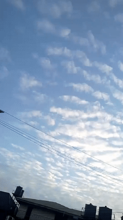 Rippled mackerel sky over Owerri, Nigeria