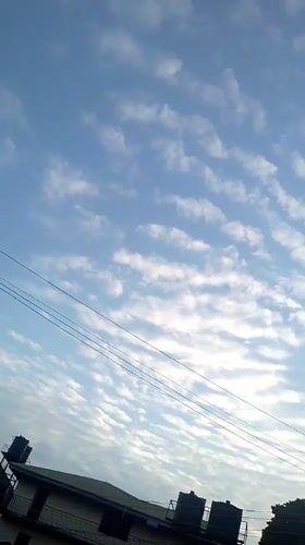 Rippled mackerel sky over Owerri, Nigeria