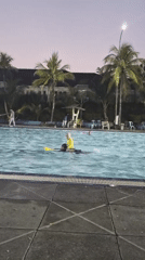 Twilight at a Balikpapan pool facility, captured in detail