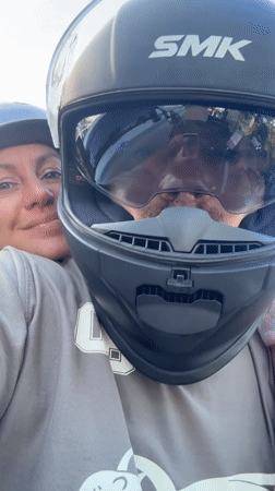 Morning motorcycle ride captured on video in Denpasar intersection