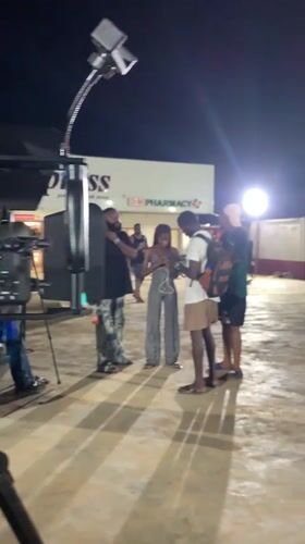 Nighttime film production documented by witnesses in Ikorodu, Nigeria