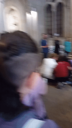Incident draws crowd inside Barcelona church, pedestrian activity outside
