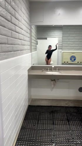Late night LA moments: restroom selfie and poolside relaxation