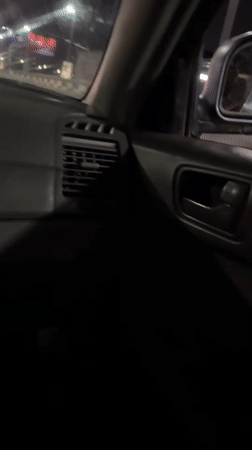 Night drive recorded from passenger seat in Lagos